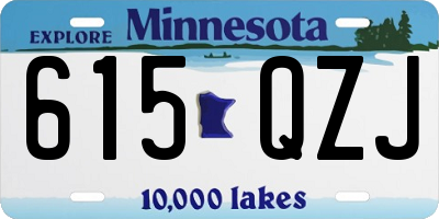 MN license plate 615QZJ