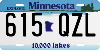 MN license plate 615QZL