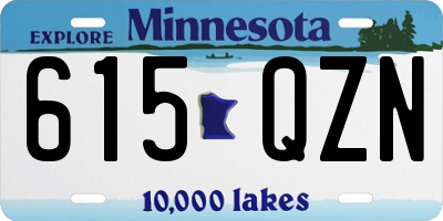 MN license plate 615QZN