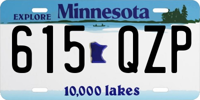MN license plate 615QZP