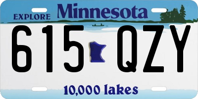 MN license plate 615QZY