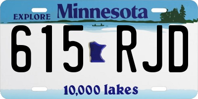 MN license plate 615RJD