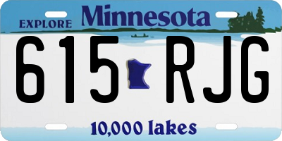MN license plate 615RJG