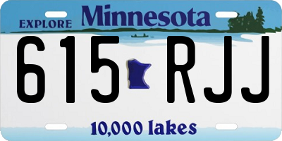 MN license plate 615RJJ