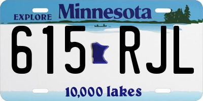 MN license plate 615RJL