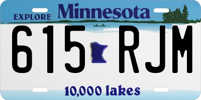 MN license plate 615RJM