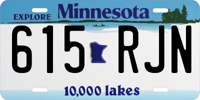 MN license plate 615RJN