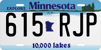 MN license plate 615RJP