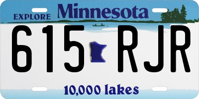 MN license plate 615RJR