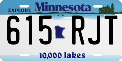 MN license plate 615RJT