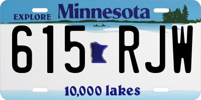 MN license plate 615RJW