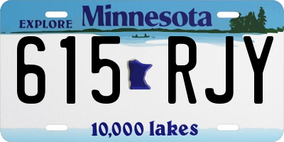 MN license plate 615RJY