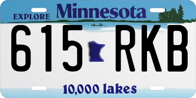 MN license plate 615RKB