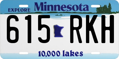 MN license plate 615RKH