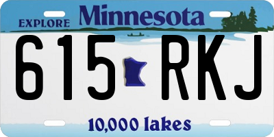 MN license plate 615RKJ