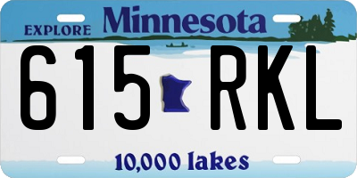 MN license plate 615RKL