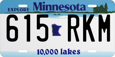MN license plate 615RKM