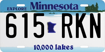 MN license plate 615RKN