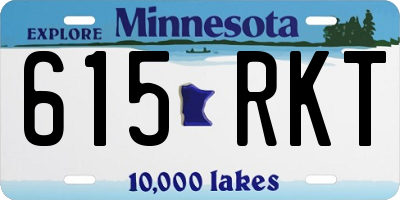 MN license plate 615RKT