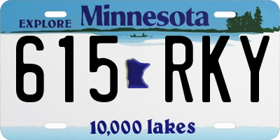 MN license plate 615RKY