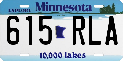 MN license plate 615RLA