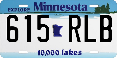 MN license plate 615RLB