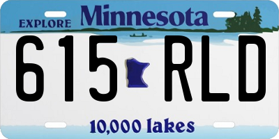 MN license plate 615RLD