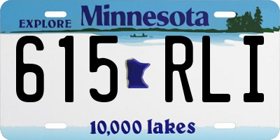MN license plate 615RLI