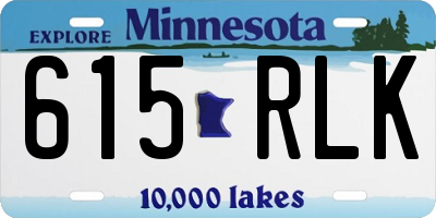 MN license plate 615RLK