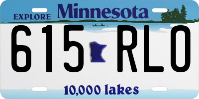 MN license plate 615RLO