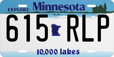 MN license plate 615RLP