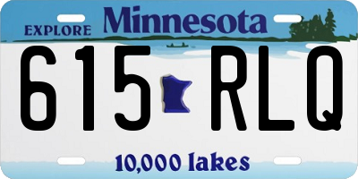 MN license plate 615RLQ