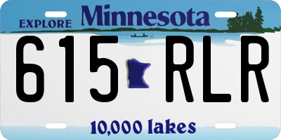 MN license plate 615RLR