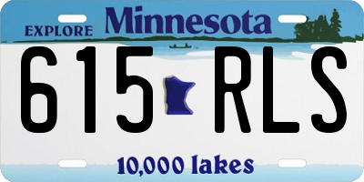 MN license plate 615RLS