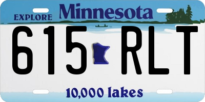 MN license plate 615RLT