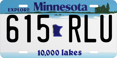 MN license plate 615RLU
