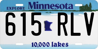 MN license plate 615RLV