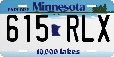 MN license plate 615RLX