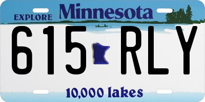MN license plate 615RLY