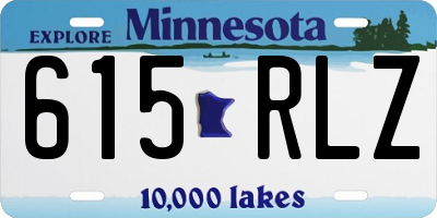 MN license plate 615RLZ