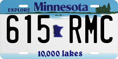 MN license plate 615RMC