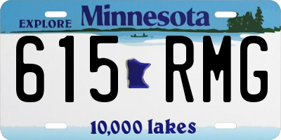 MN license plate 615RMG