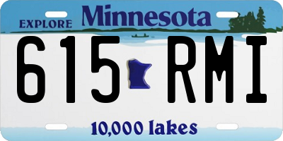 MN license plate 615RMI