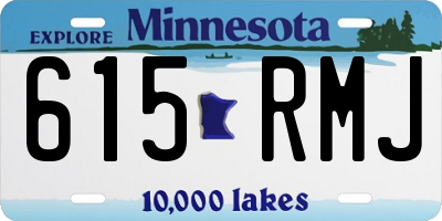MN license plate 615RMJ