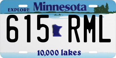 MN license plate 615RML
