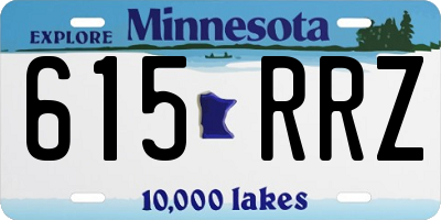 MN license plate 615RRZ