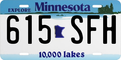MN license plate 615SFH