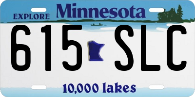 MN license plate 615SLC