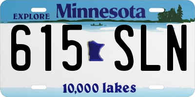 MN license plate 615SLN