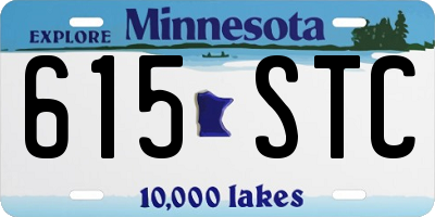 MN license plate 615STC